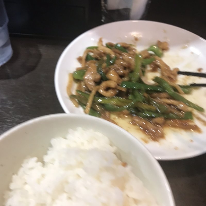 青椒肉絲定食(食無双)