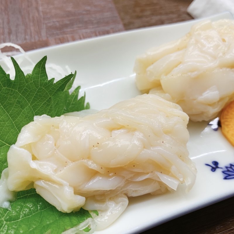 ほたてひも刺身(お食事処おさない)