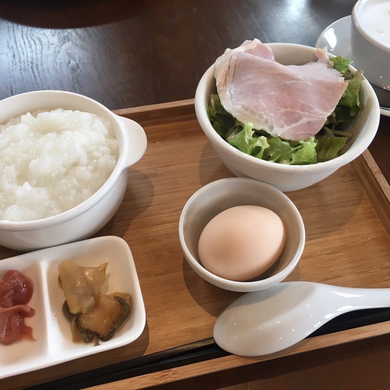 モーニングセット(おかゆ)(カフェ　ムク)