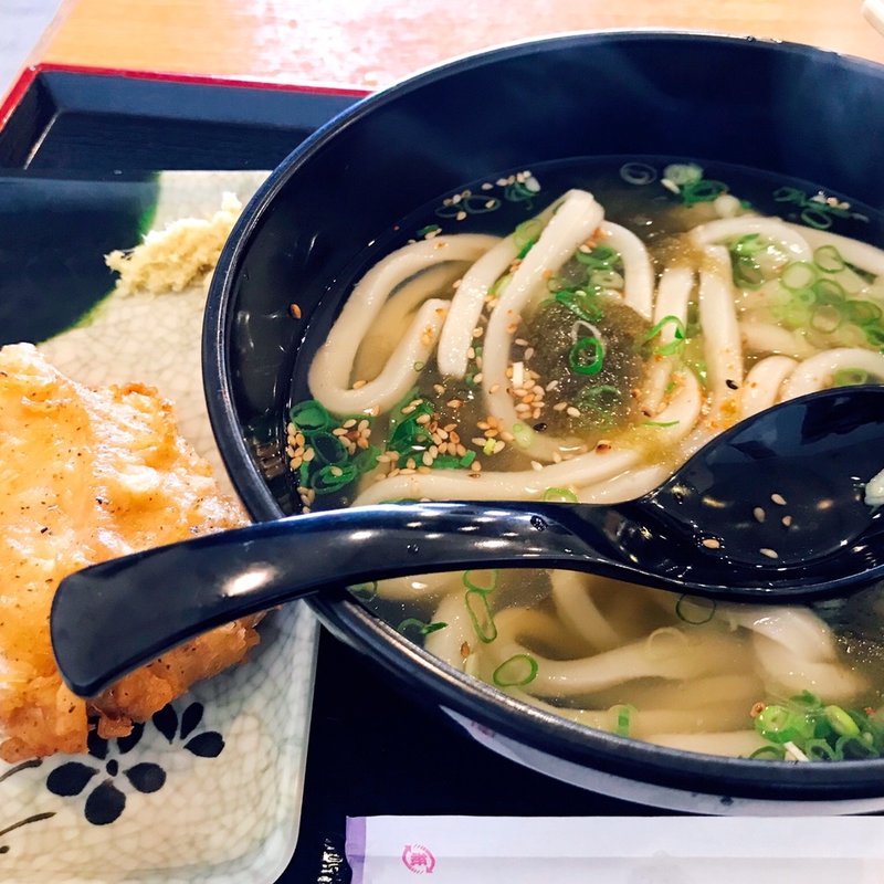 とろろ昆布うどん(大)+とり天(讃岐うどん 源八 )