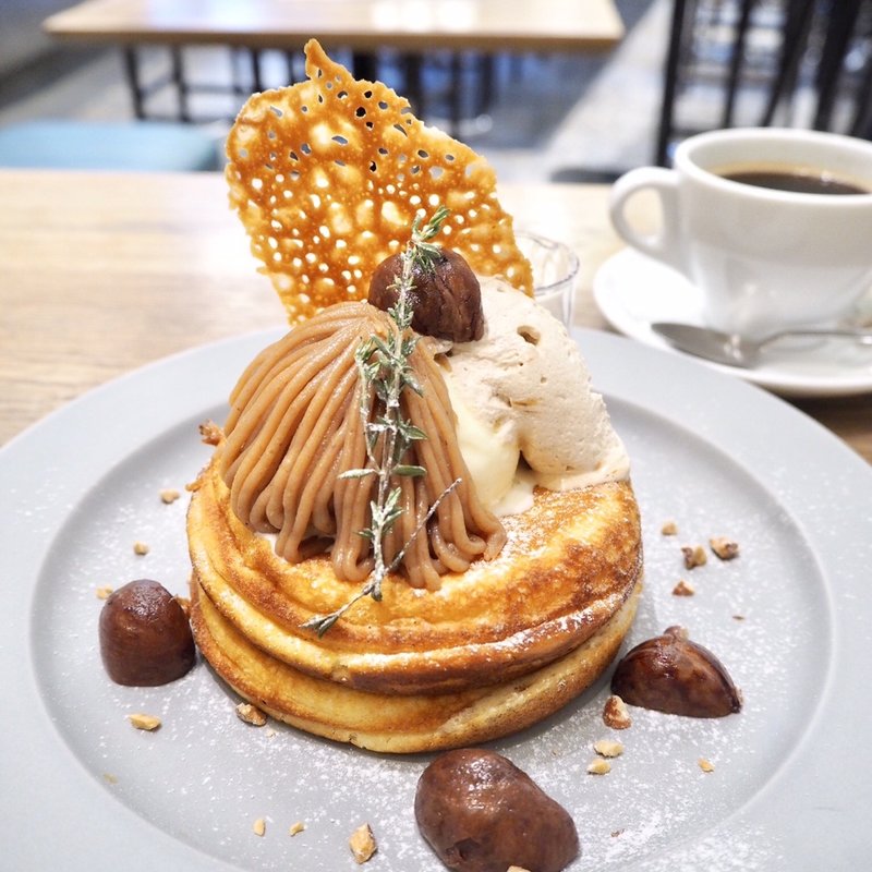 モンブランとプラリネクリームパンケーキ　セット(bibbaR（ビブバール）)