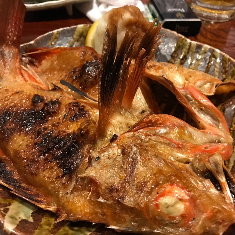 特大吉次(きんき)炭火焼き(地雷也 （じらいや）)