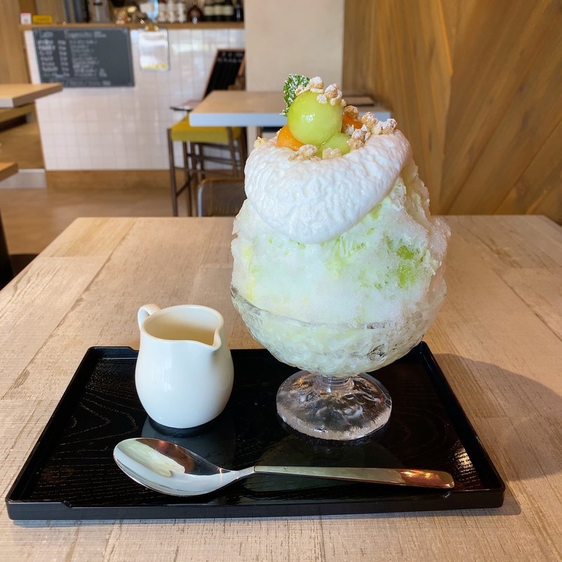 2色メロンのマスカルポーネミルフィーユ(niwa cafe)