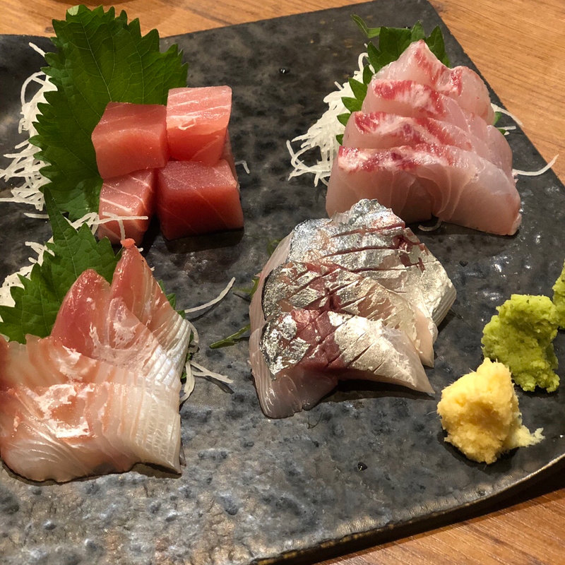 刺身4点盛り(酒席まつした)