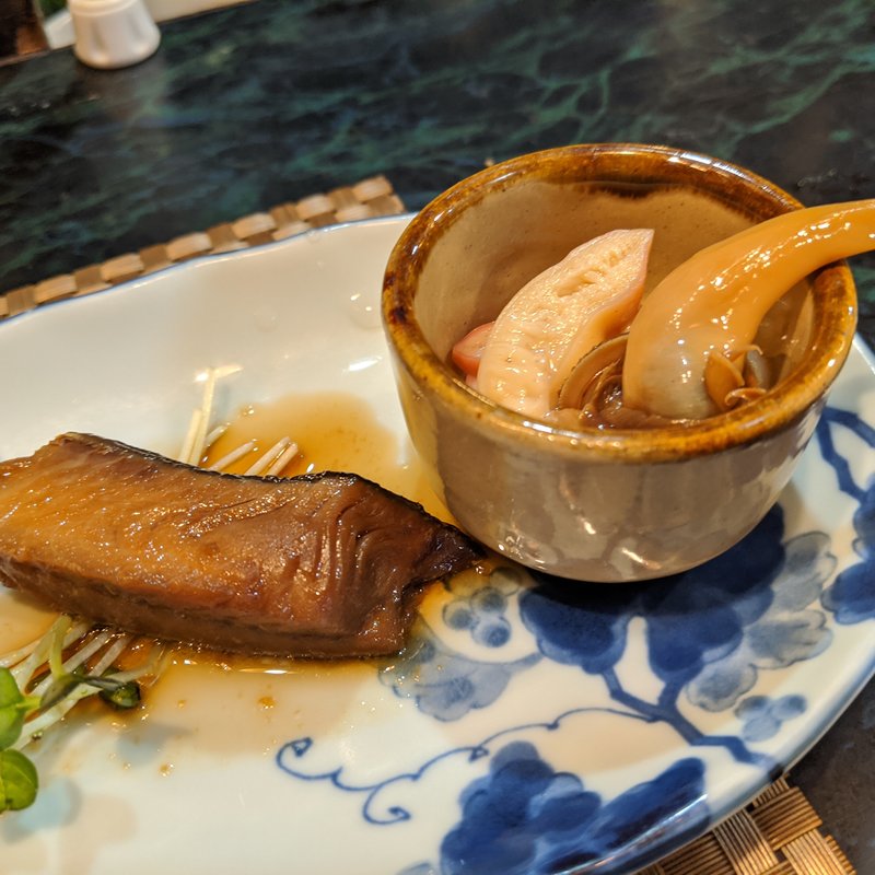 銀だら、貝煮(ささめ)