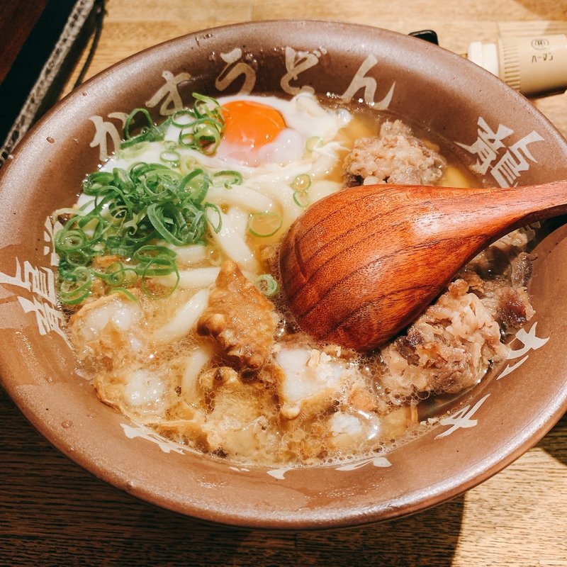 かすうどん(焼肉ホルモン龍の巣 心斎橋本店)