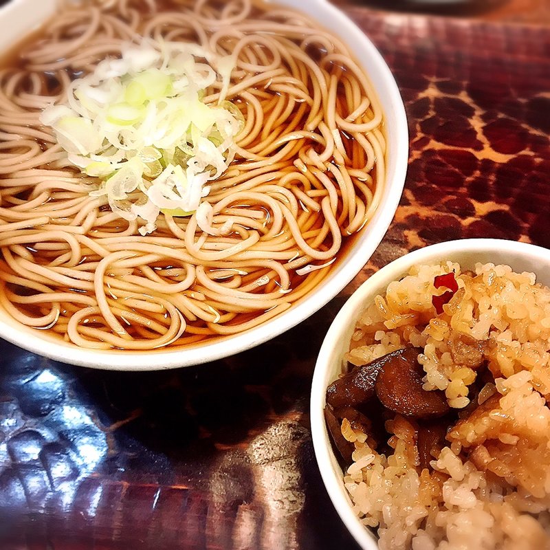 もりそば＋日替わり(巴屋)