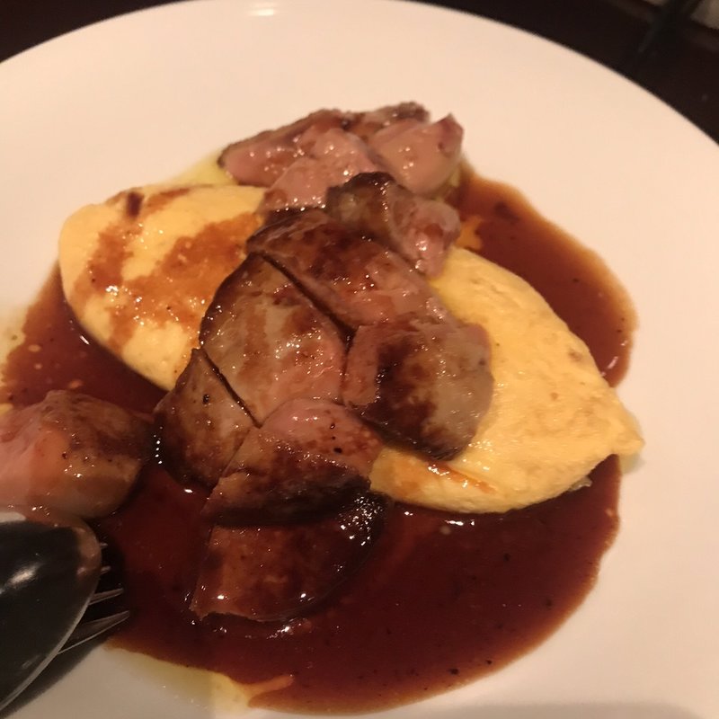 フワトロオムレツ　フォアグラのソテー(Kamekichi)