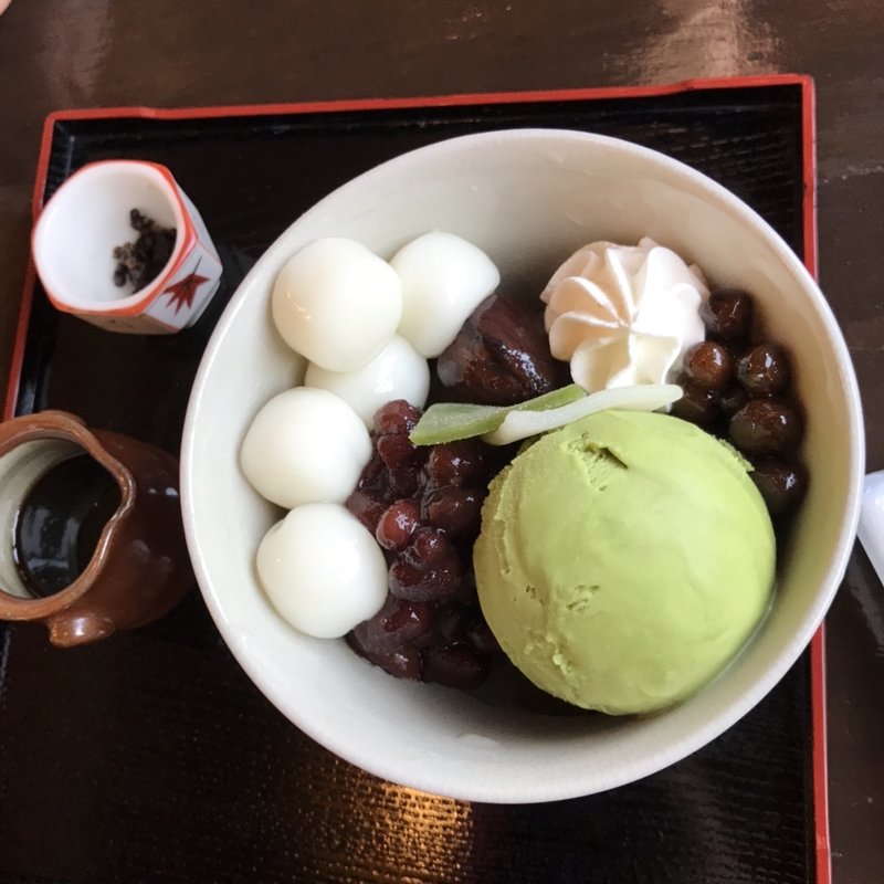 白玉クリームあんみつ(京源)