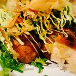 竹原さんのネギのせたこ焼き