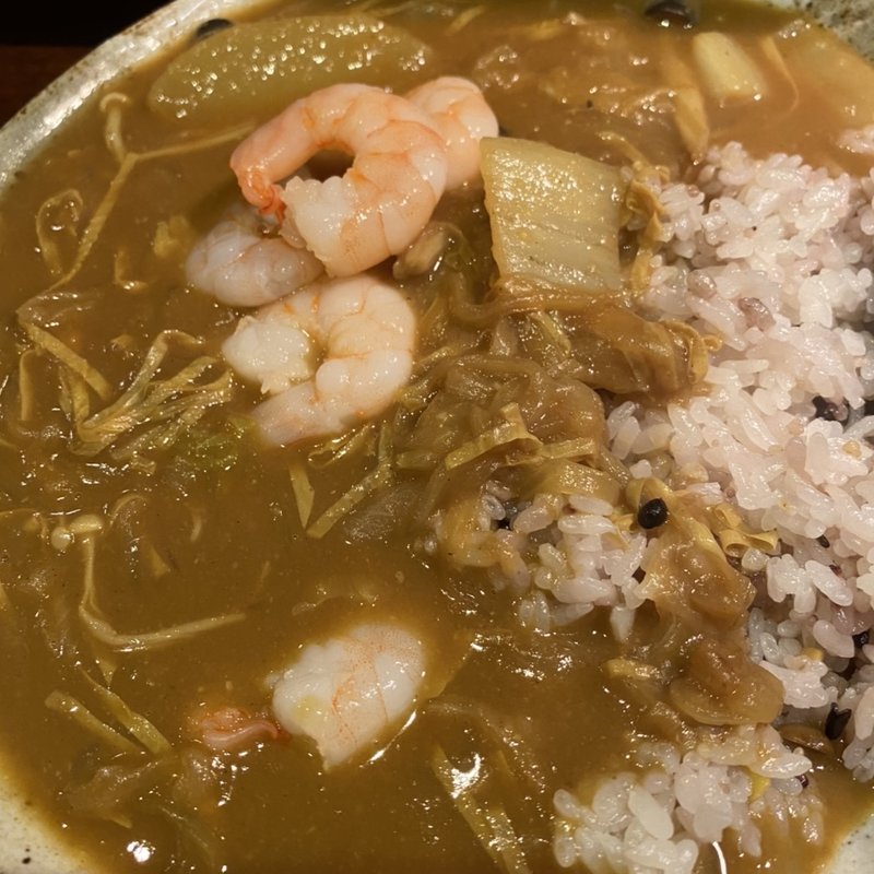 魚骨だしの湯葉カレー(慈恩)