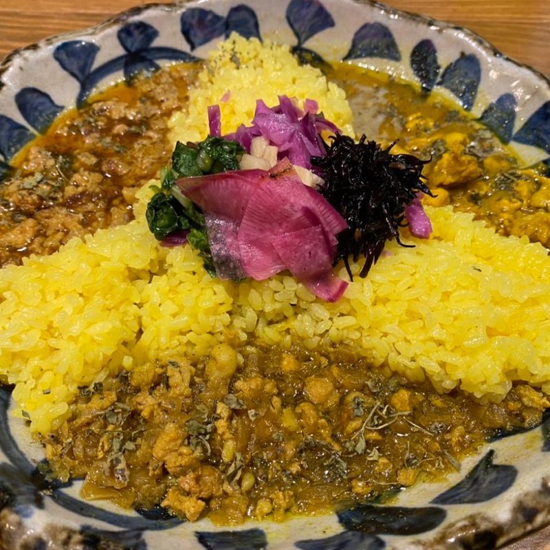 3種あいがけ(お出汁とスパイス 元祖 エレクトロニカレー)