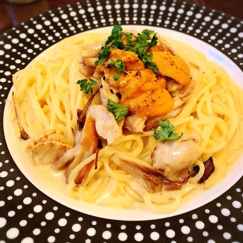 ウニと舞茸のクリームパスタ(KURA 中目黒店 （クラ）)