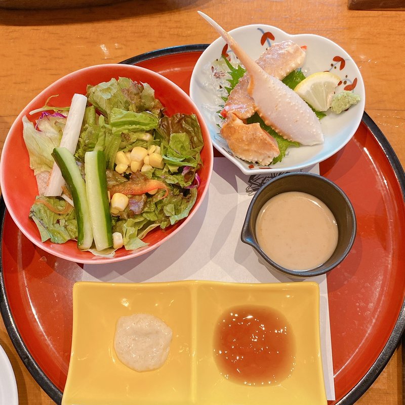 甲羅ミニコース花音　（蟹刺身）(福山甲羅本店 )