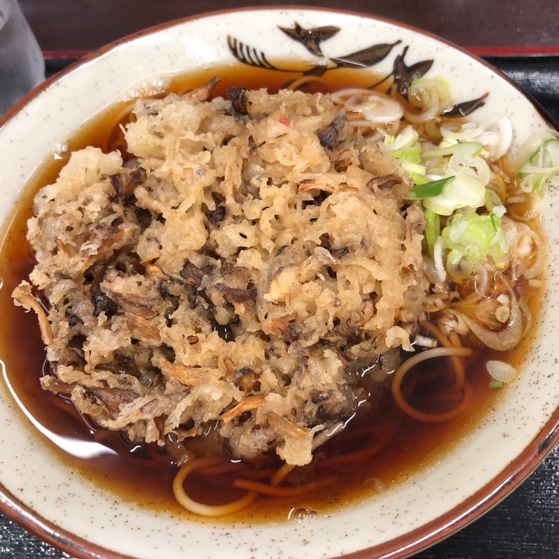 かけそば 舞茸天トッピング(そばよし 京橋店)