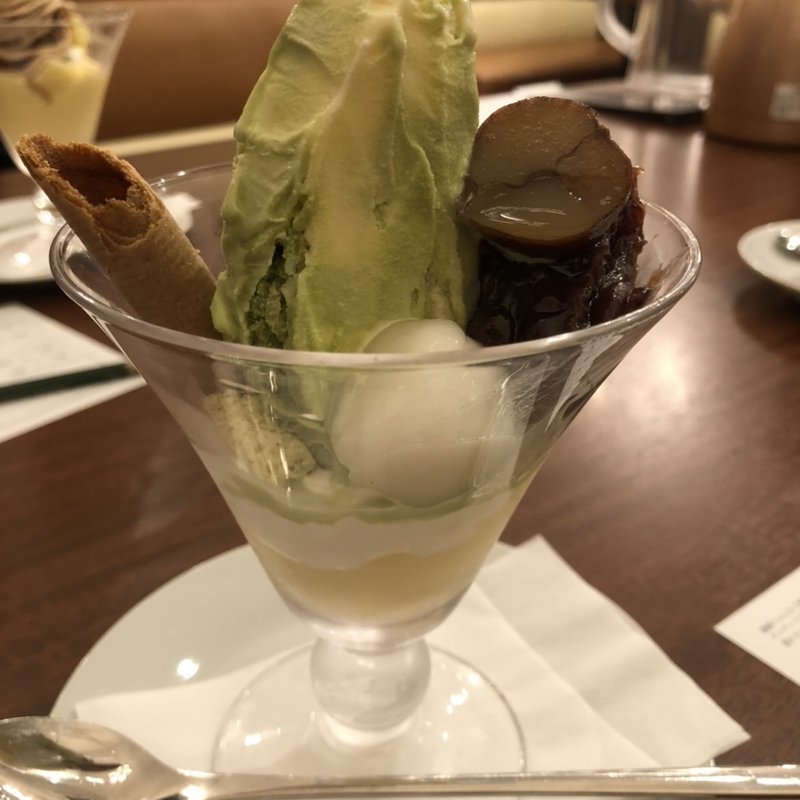 宇治抹茶クリーム（ミニパフェ）(カフェレストラン うふふ 長住店)