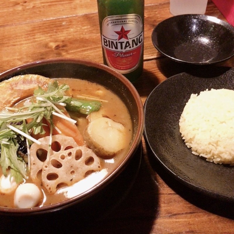 スープカレーチキン　野菜トッピング(ラマイ　千歳店)