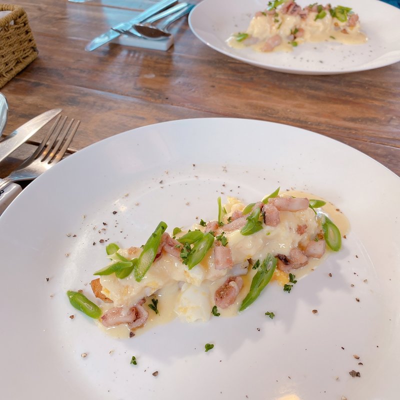 豚肉とイカのカルボナーラ風(prato cafe （プラートカフェ）)