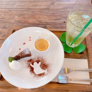 ガトーショコラとかぼちゃプリン(prato cafe （プラートカフェ）)