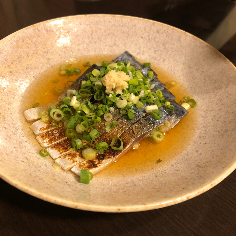 ネギだく炙り〆さば(きわだち)