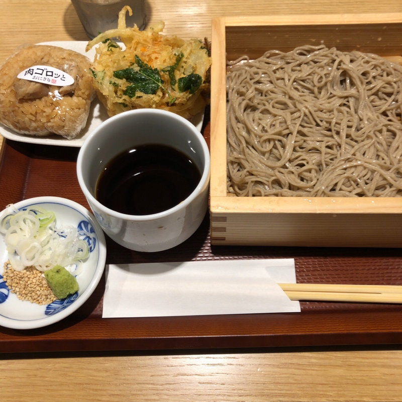 ランチFセット(江戸切り 助六そば ぬる燗佐藤)