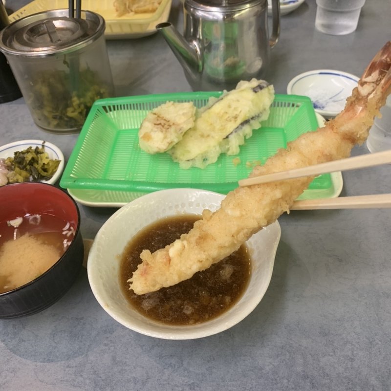 だるまエビ定食(だるまの天ぷら定食 吉塚本店 )