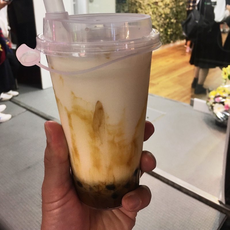 黒糖タピオカ塩キャラメルミルク(nanacha 西新店)