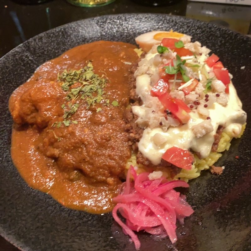 2種あいがけ(Curry家　此の路)