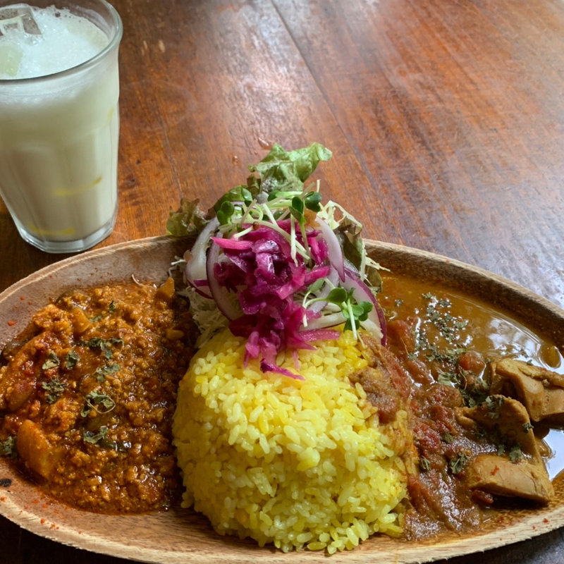 二色カレーセット(カンテグランテ　靭公園店)