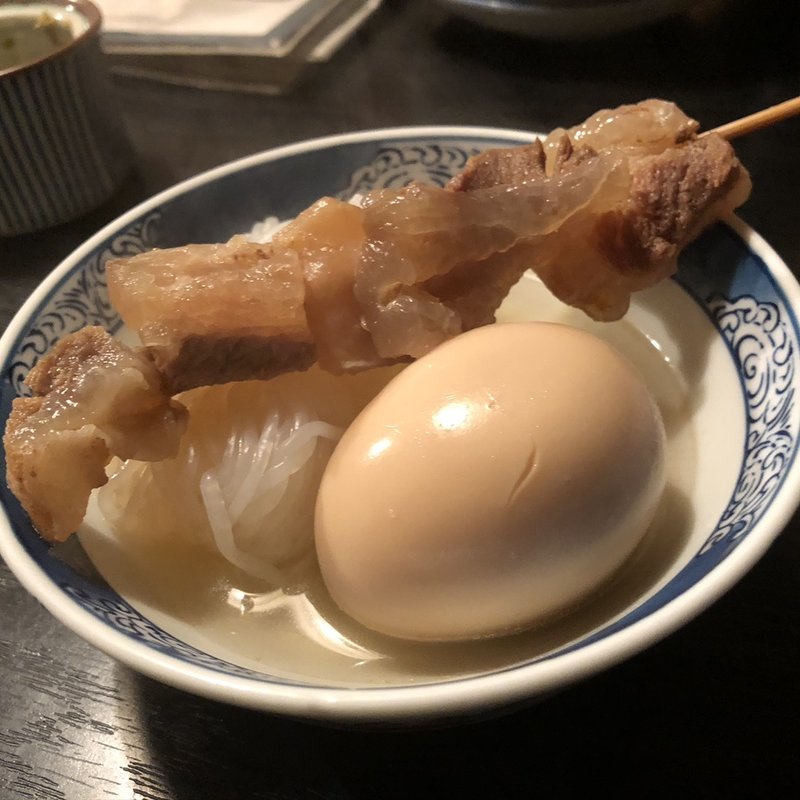 たまご、スジ、糸こんにゃく(季節料理 はくしか 中洲店)