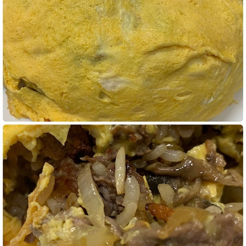 きのことビーフとガーリックオムライス(おむらいす屋 )