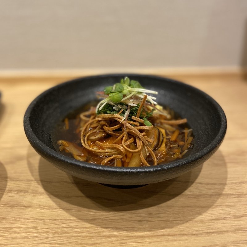 蕎麦屋仕立て温豆腐の野菜あんかけ(十割蕎麦 美濃味匠 ミュープラット大曽根店)