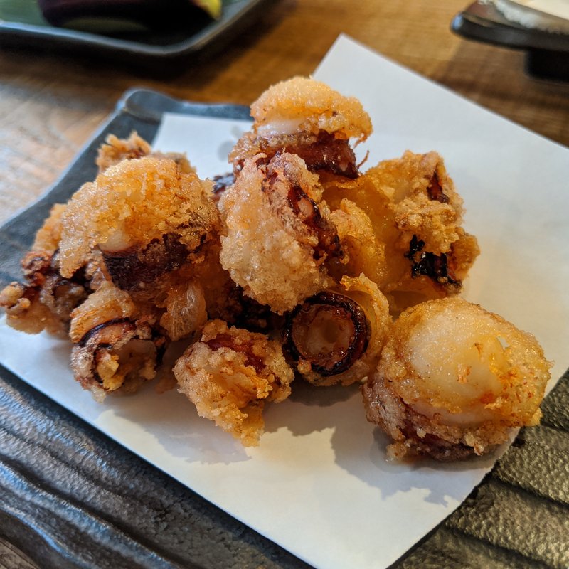 水タコ吸盤の唐揚げ(左利き)