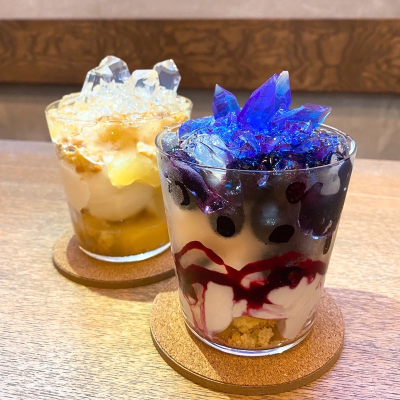 青の水晶パフェ(ウサギノネドコ 京都店  )
