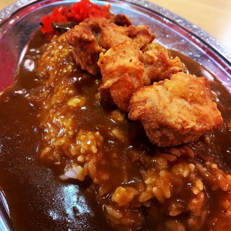 1番定食(唐揚げカレー)(浪花ハイボール ホワイティうめだ)