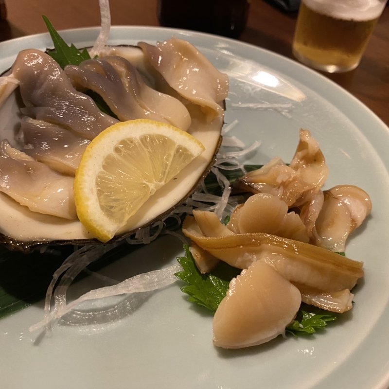 北寄貝刺身(和食 こふじ)