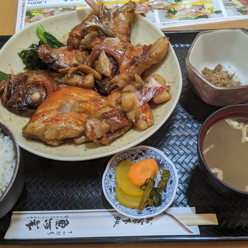 金目煮付定食(魚河岸 （うおがし）)