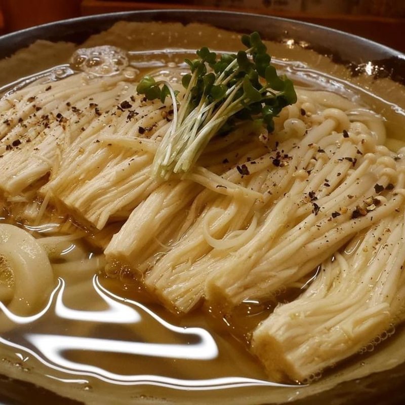 えのきうどん(上を向いて)