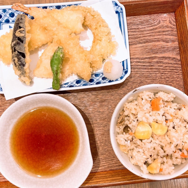 天ぷら5種盛り(椿すずめ グランエミオ所沢)