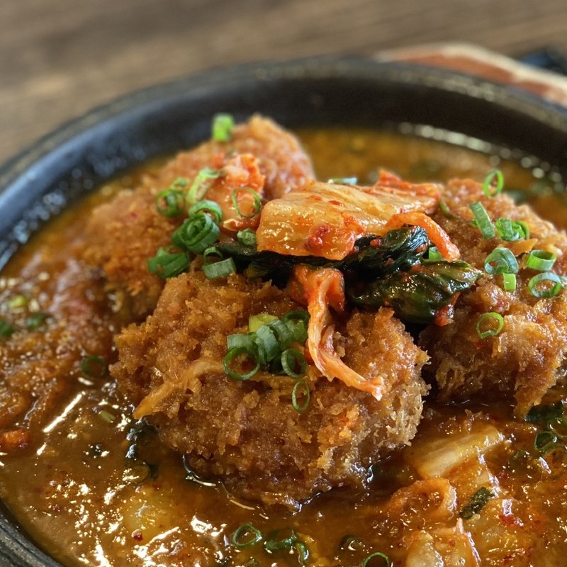 田舎風キムチ味噌かつ定食(かつ膳 （かつぜん）)