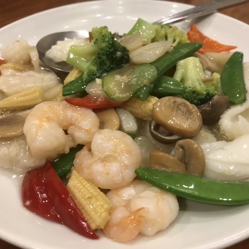 海鮮三種炒め(華錦飯店)