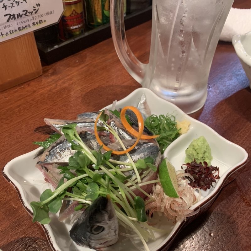 サバの造り(さかなのじんべえ)