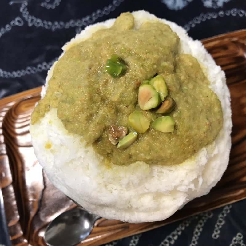 ピスタチオみるくかき氷(後藤だんご屋)