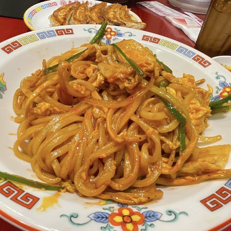 男前ナポリタン焼きそば 餃子セット(大阪王将 御徒町駅前店)