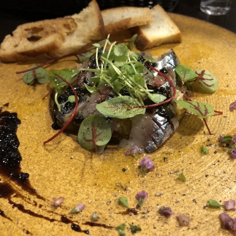 新サンマのマリネとナスのタルタル仕立て(Enoteca 眞  （エノテカシン）)