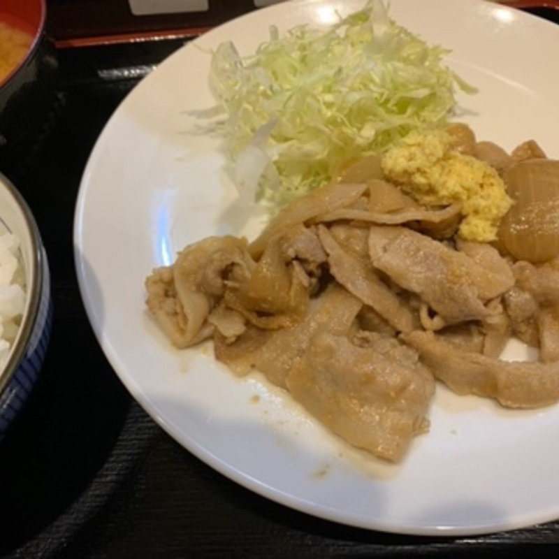 生姜焼き定食(みそダレ)(笑姜や)
