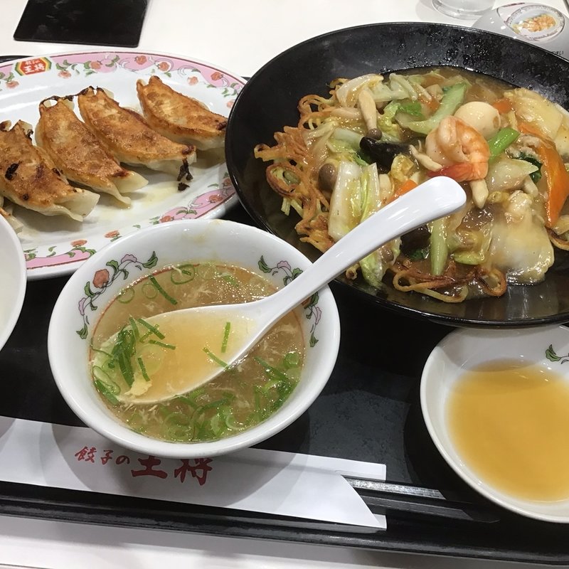あんかけ焼きそばセット(餃子の王将 浅草橋駅前店 （ギョウザノオウショウ）)