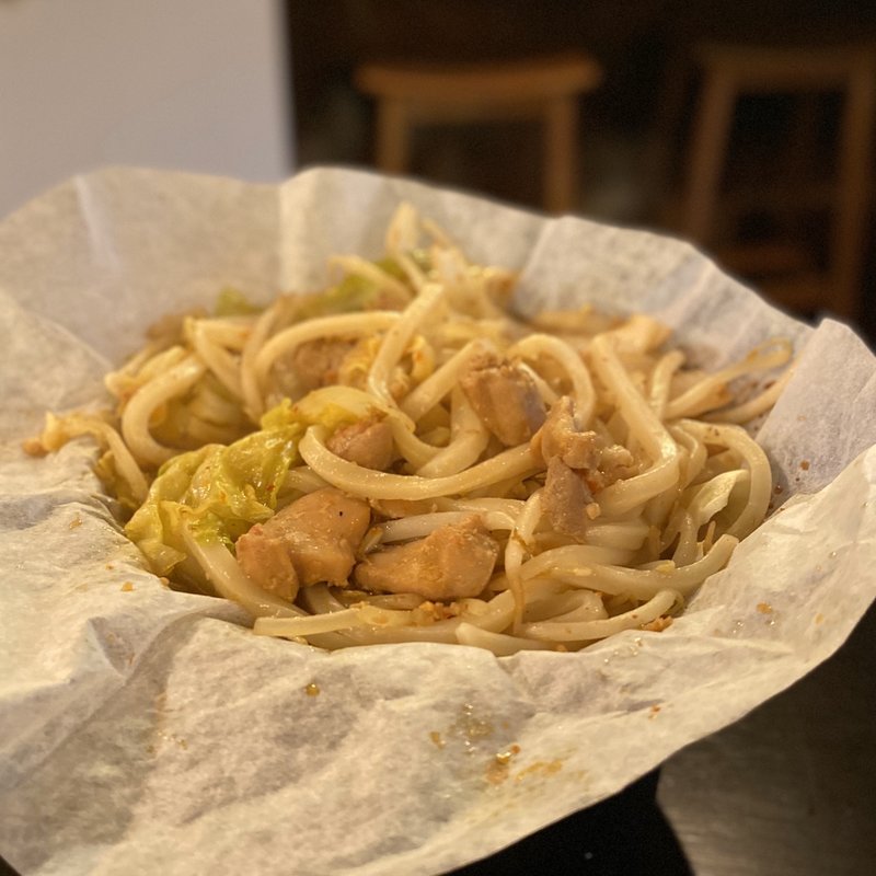 いたる屋の鶏ちゃん(台湾ミンチ、もやし、うどんトッピング)(いたる屋 池下店)