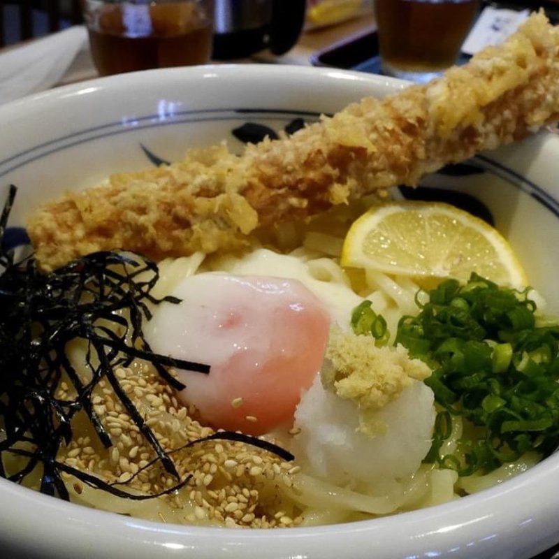 ちく天ぶっ玉うどん(とり天ぶっかけと鴨釜うどん 麺匠 やしま)