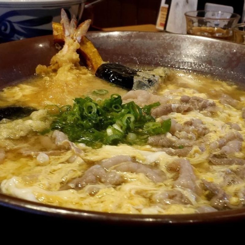 天肉とじうどん(とり天ぶっかけと鴨釜うどん 麺匠 やしま)